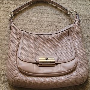 Coach light beige shoulder bag